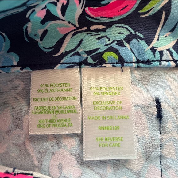 Lilly Pulitzer Luxletic UPF50+ Corso Pineapple Paradise Golf Pants - Picture 6 of 9